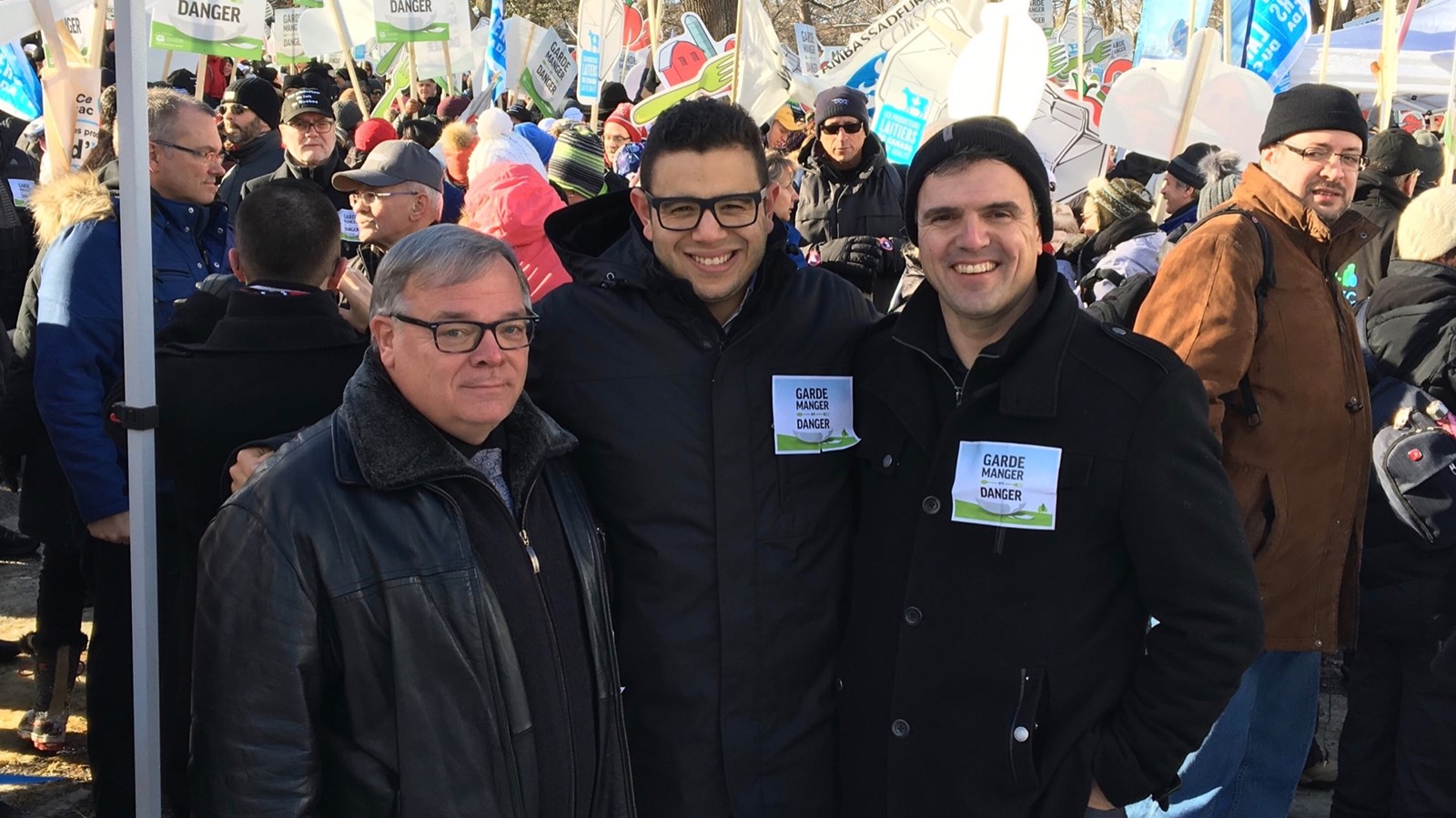 Samuel Poulin et Luc Provençal appuient les agriculteurs de la région