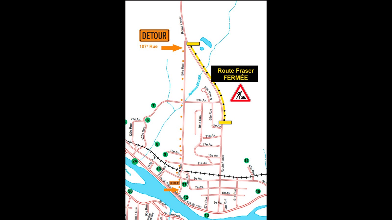 Une portion de la route Fraser est fermée jusqu'en mai 2019