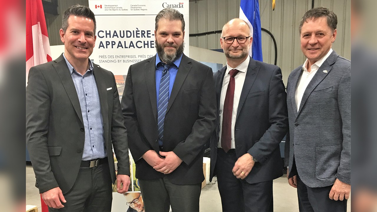 Le gouvernement du Canada accorde près de 1 000 000 $ à quatre entreprises de la Beauce