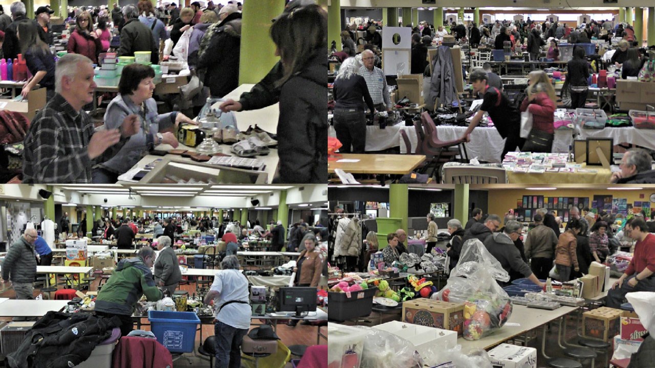 Normand DeLessard présente le marché aux puces de la polyvalente St-Georges en 2018