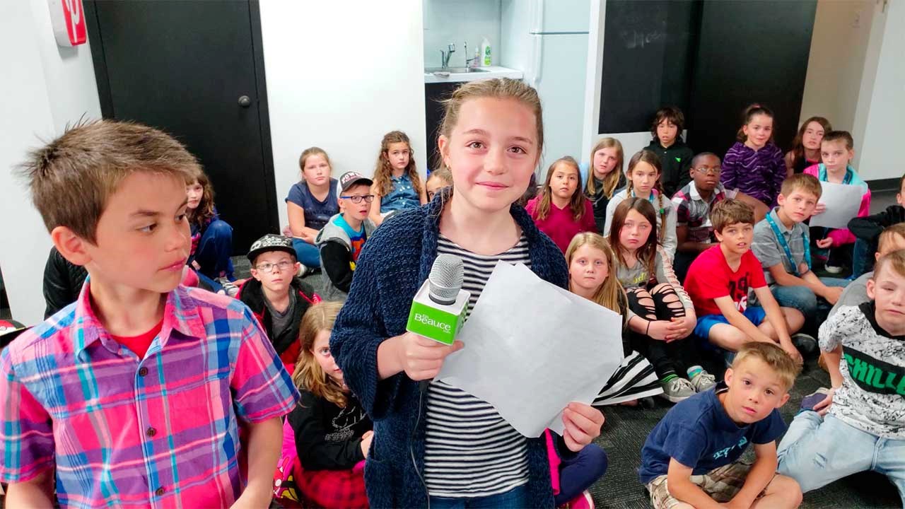 45 élèves de l'école Dionne dans nos bureaux pour la 3e course colorée