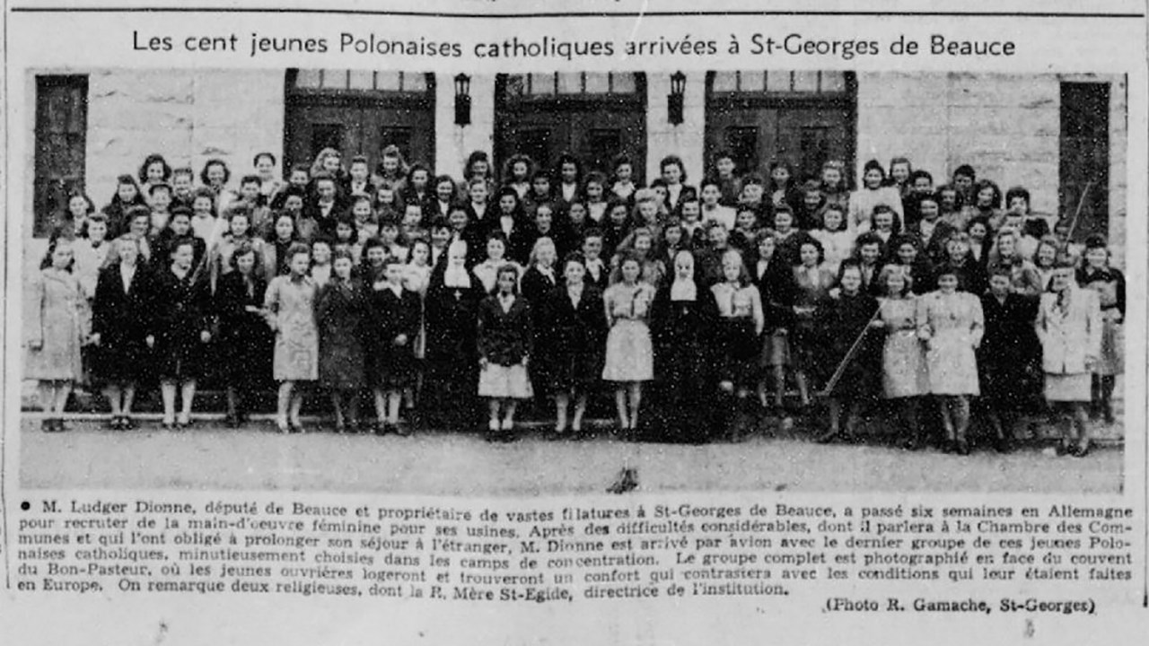 Normand DeLessard présente l'arrivée de Polonaises à St-Georges en 1949
