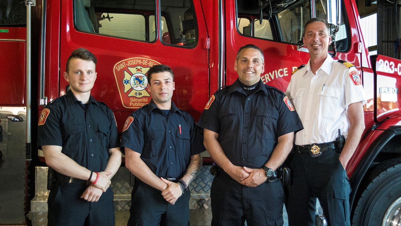 Des pompiers de la Beauce en service au rassemblement du G7
