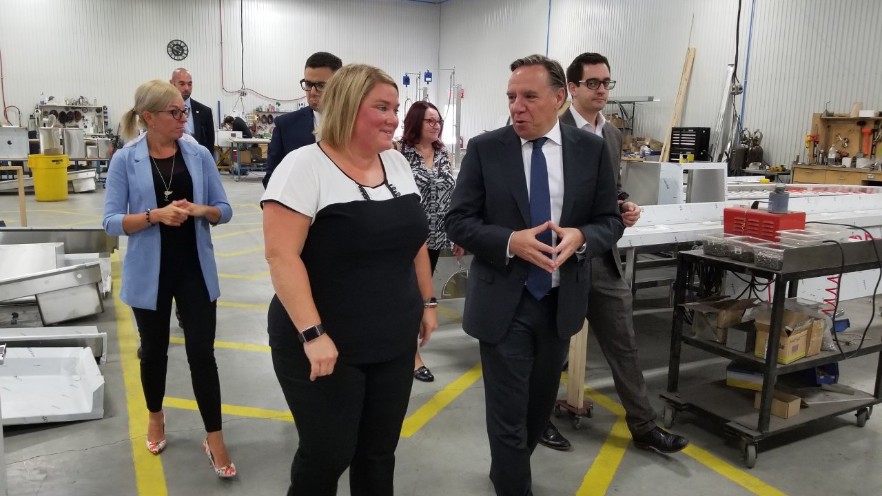 François Legault en mode électoral à St-Côme-Linière