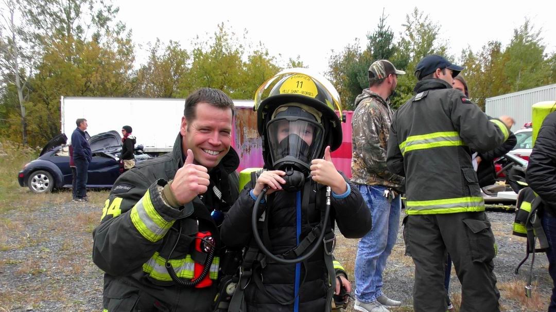 Normand DeLessard présente la porte ouverte du Service de sécurité incendie de Saint-Georges 2019