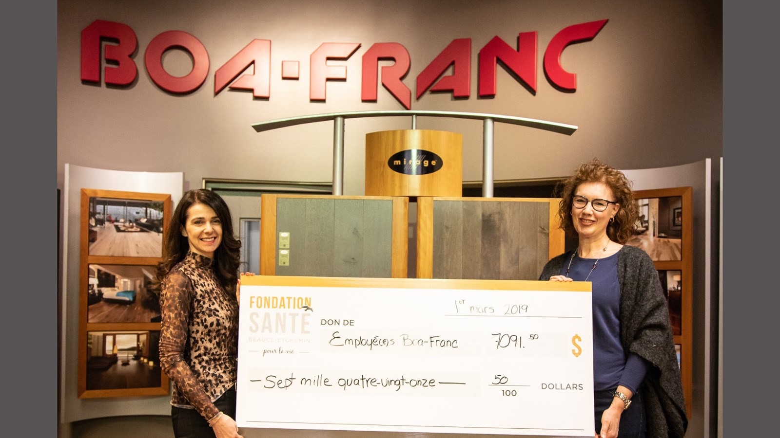 Donation de 7 091,50 $ par Boa-Franc pour les centres de jour