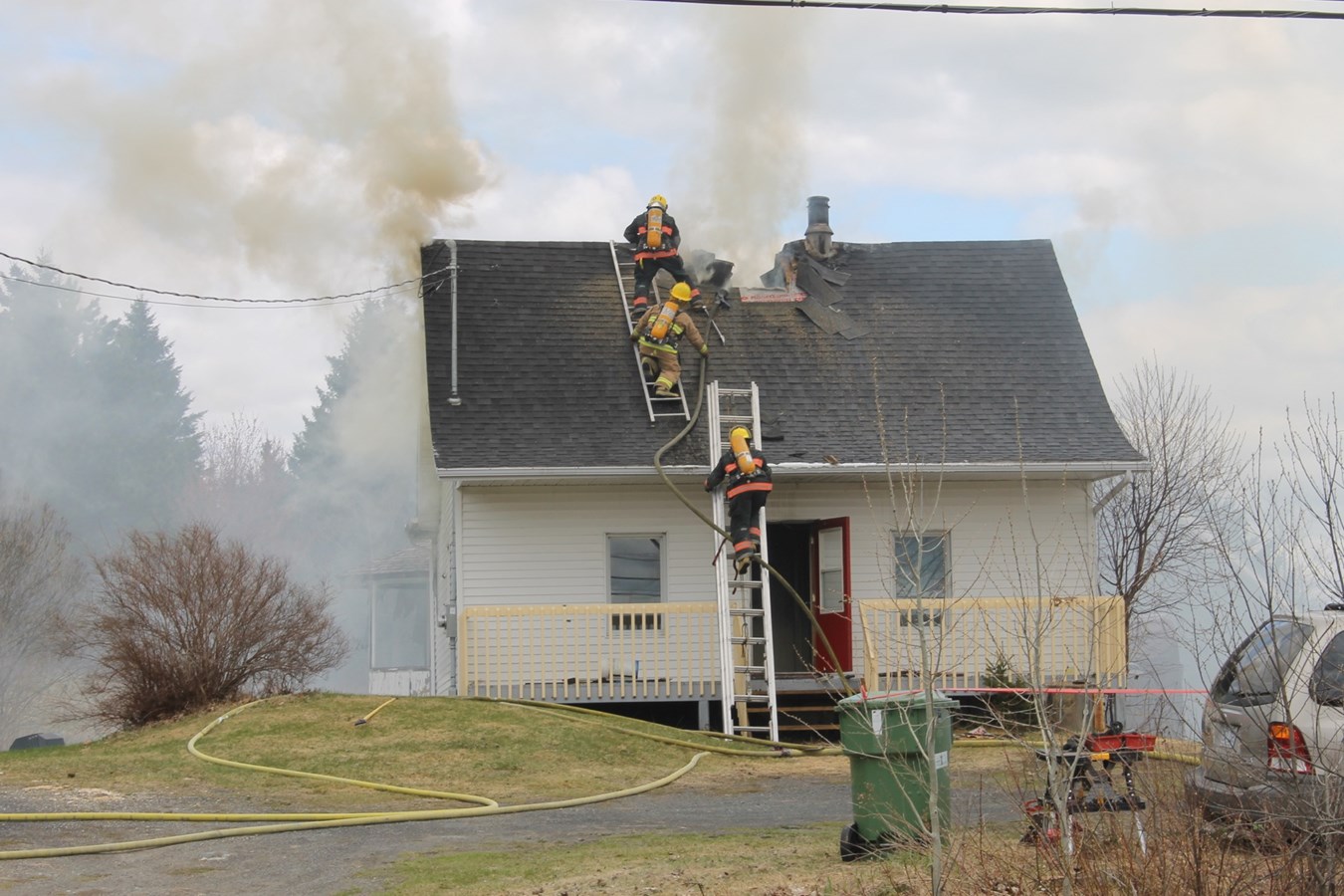 Incendie en cours dans une résidence de la route Fraser à Beauceville