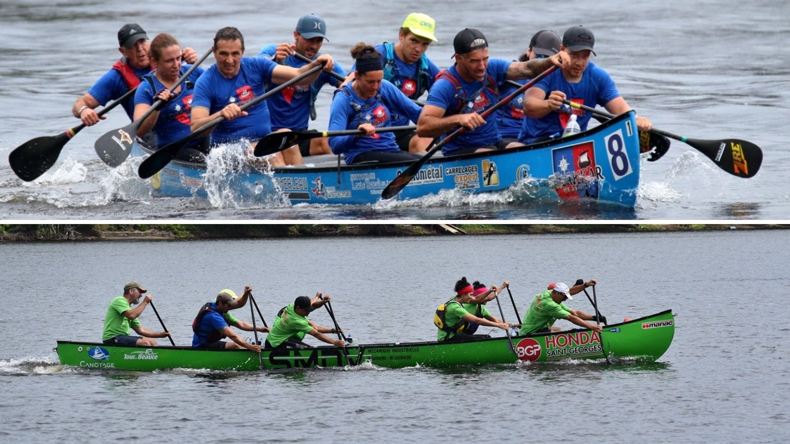 Le Drakkar de Beauce et le Club Canotage Beauce ont participé à une course à Trois-Rivières
