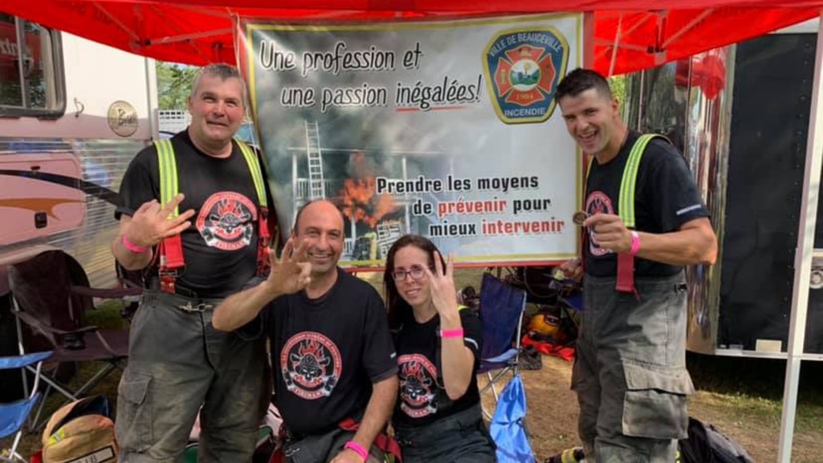 Une équipe de pompiers de Beauceville 3e à la compétition Fireman