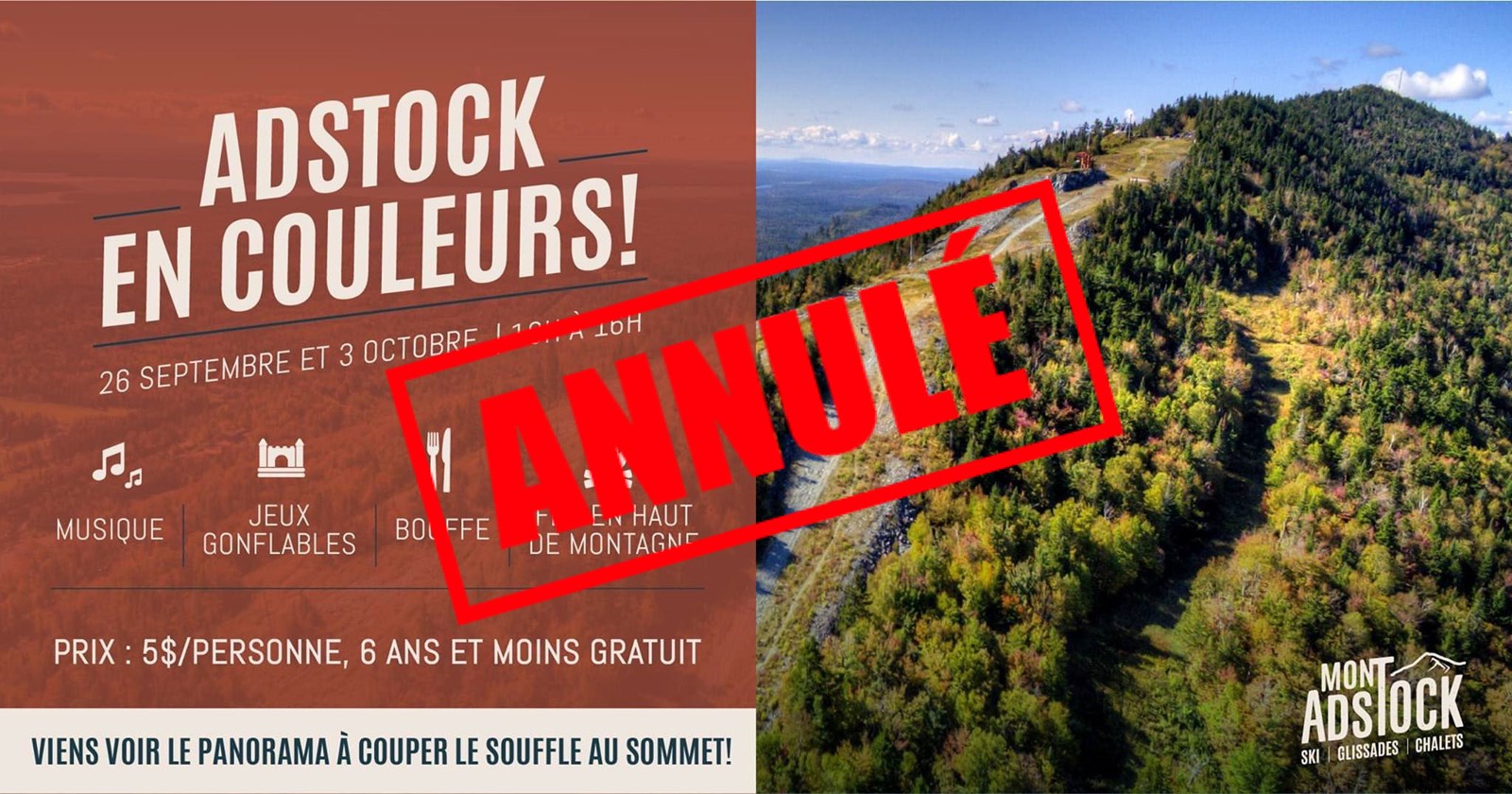 Annulation des journées « Adstock en couleurs ! »