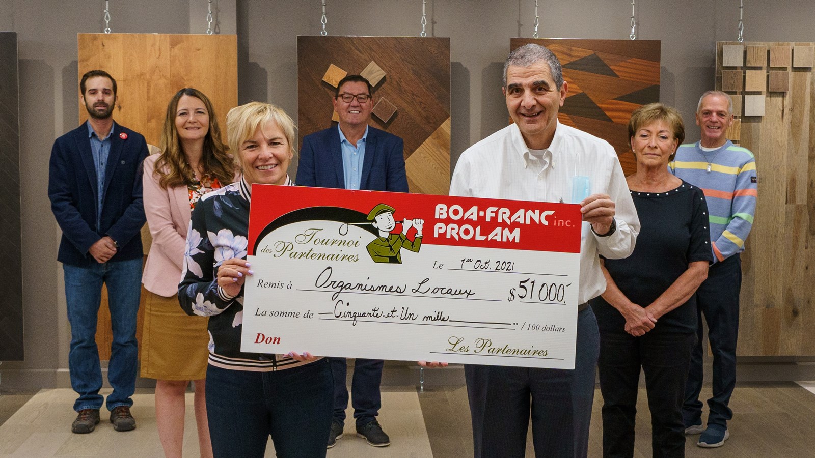 Divers organismes locaux se partagent 51 000 $ de dons remis par Boa-Franc