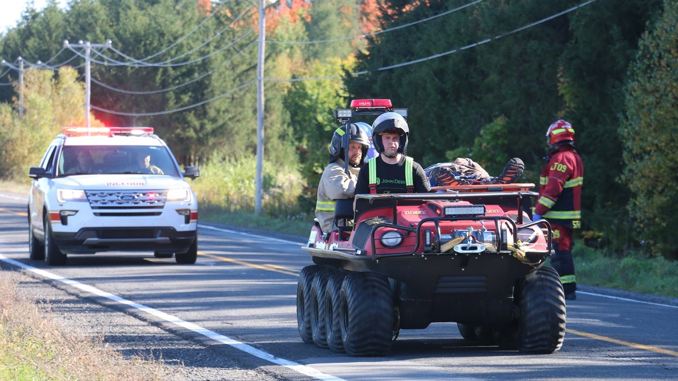 Sauvetage d'un homme à Saint-Lambert-de-Lauzon 