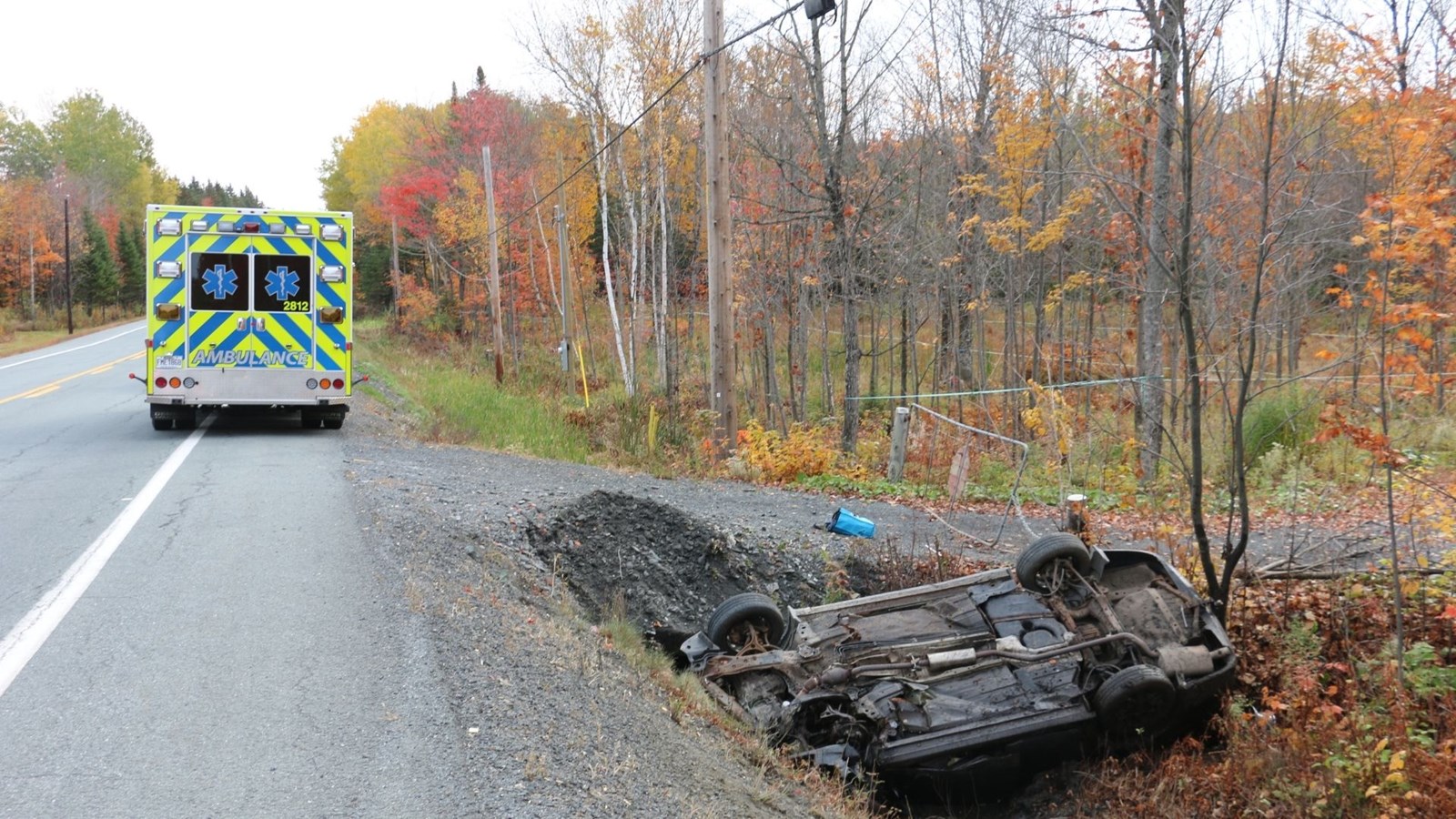 Blessé léger dans un capotage sur la route 271