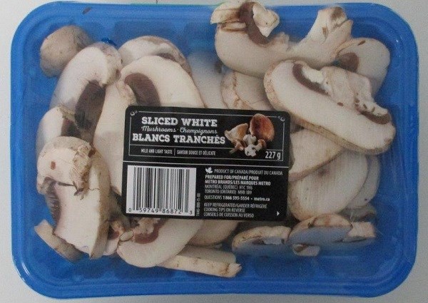 Rappel de champignons blancs tranchés vendus au Québec