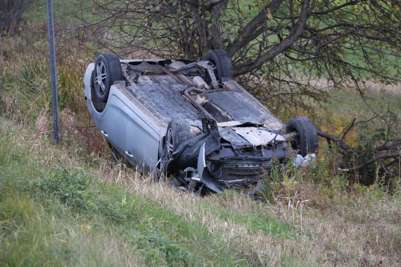 Capotage à Saint-Odilon-de-Cranbourne ce matin