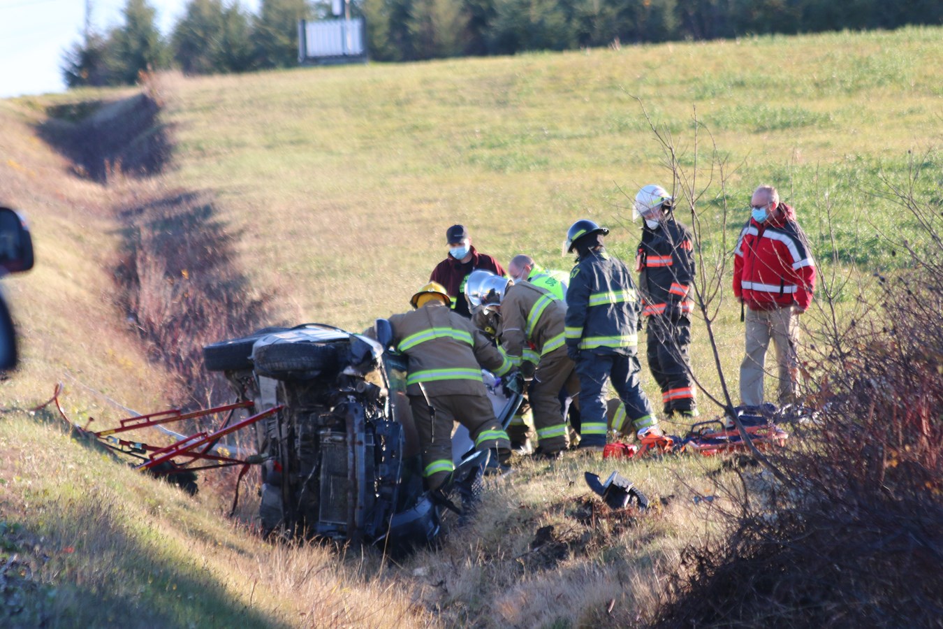 Un blessé grave dans une sortie de route à Saint-Georges
