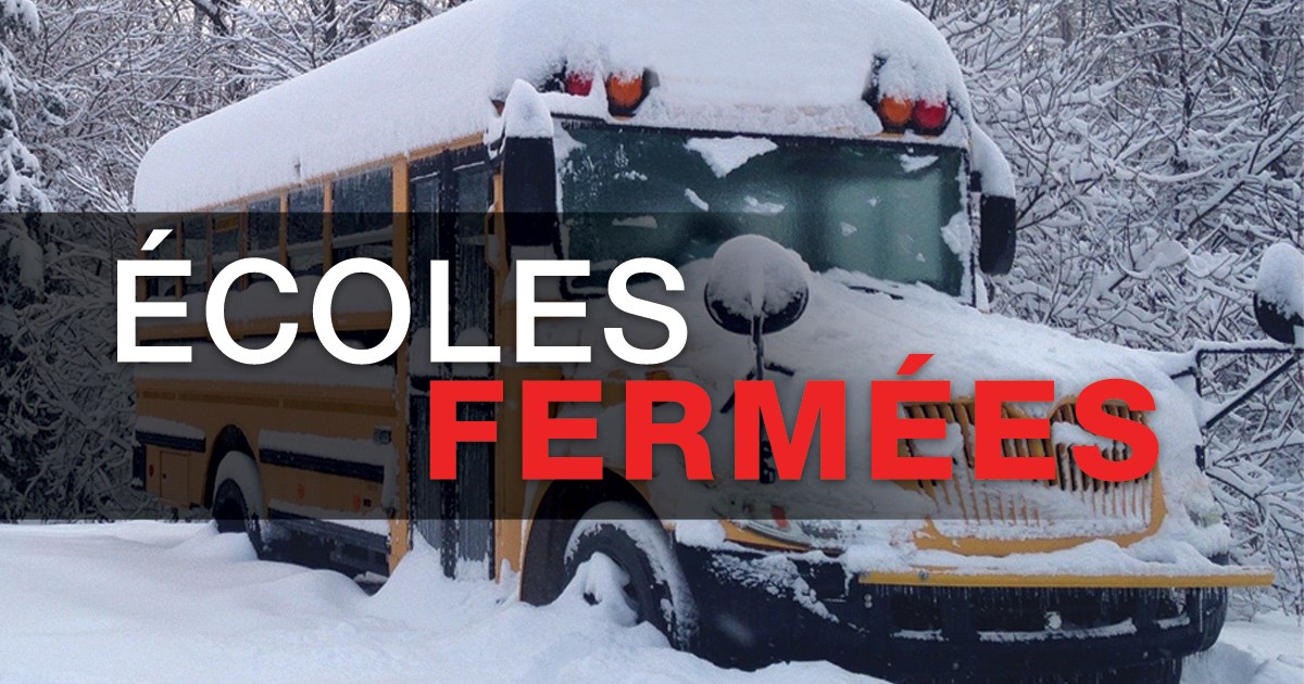 Toutes les écoles de la Beauce sont fermées pour la journée