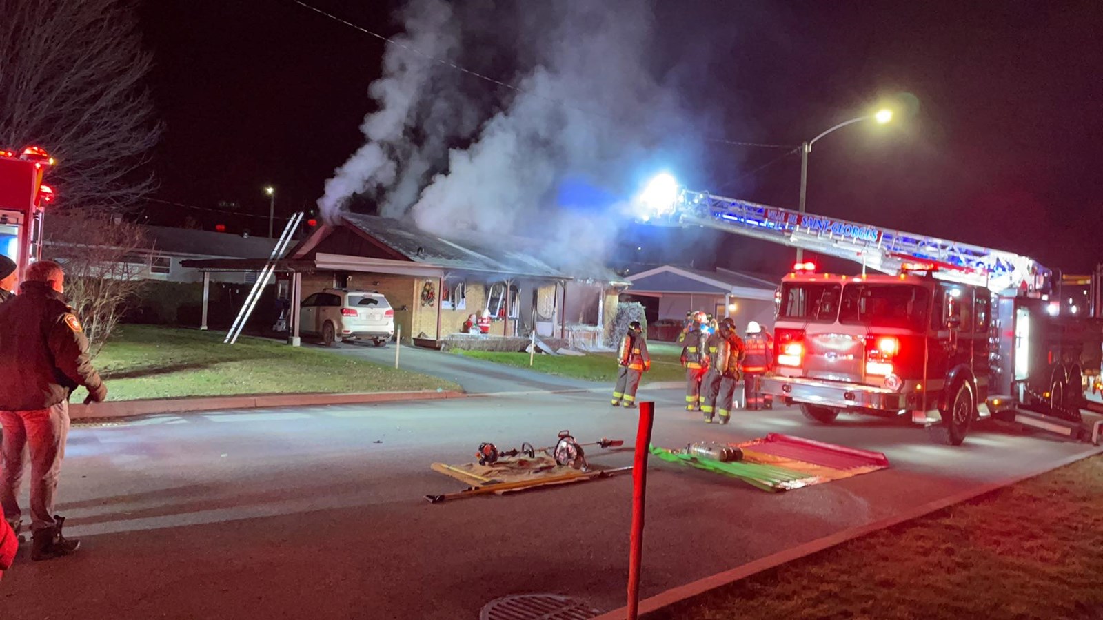 Feu de résidence sur la 29e rue à Saint-Georges