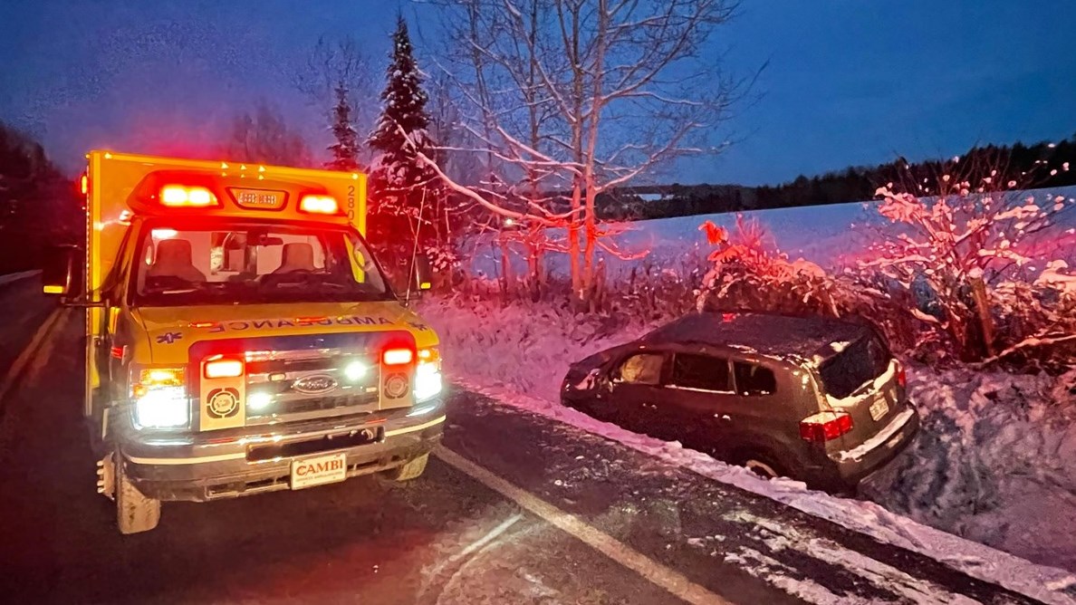 Sortie de route à Beauceville