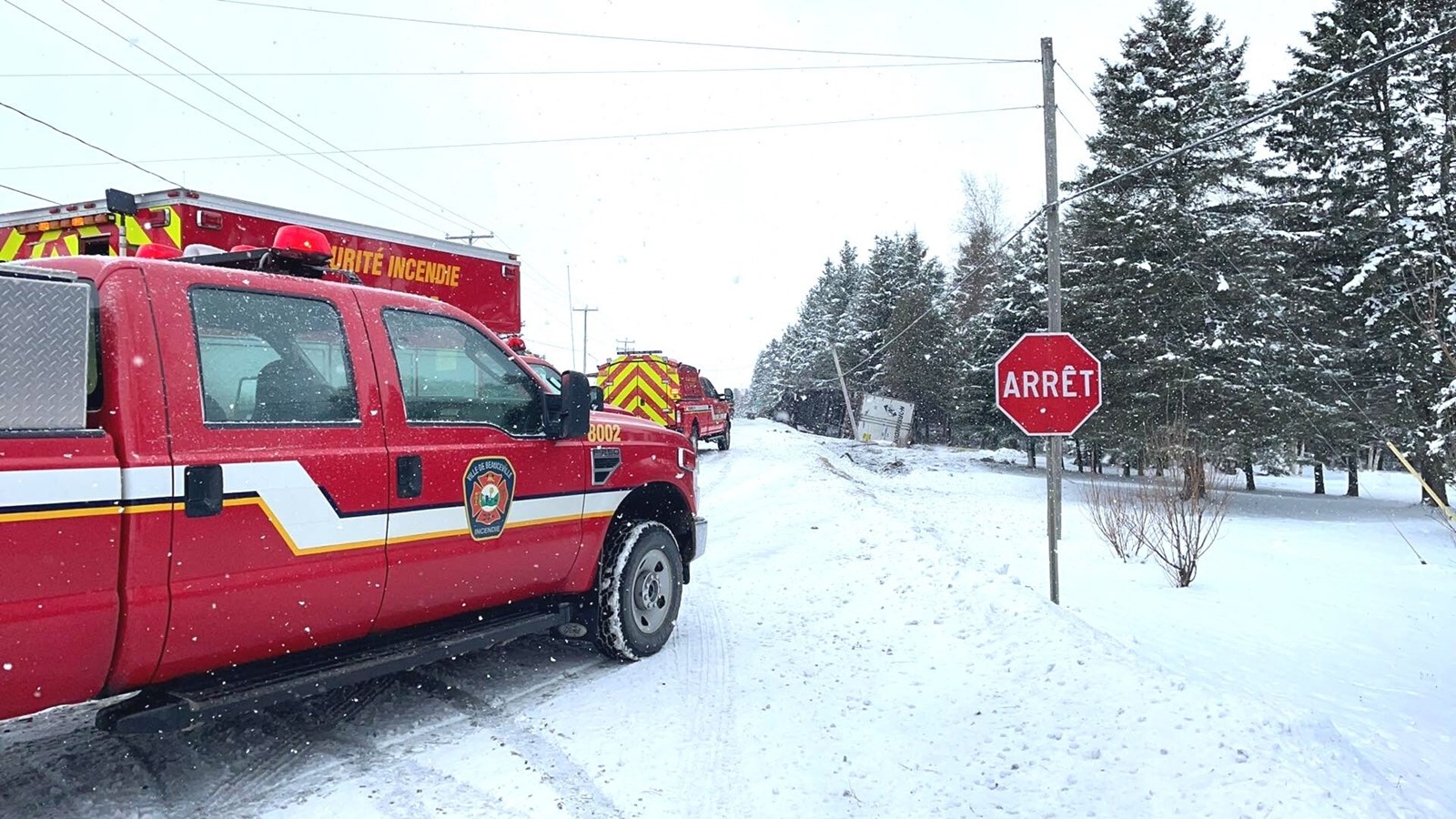 Accident à Beauceville: la route 108 est présentement fermée