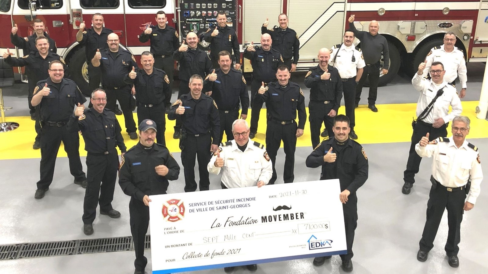 Les pompiers de Saint-Georges ont recueilli plus de 7 200 $