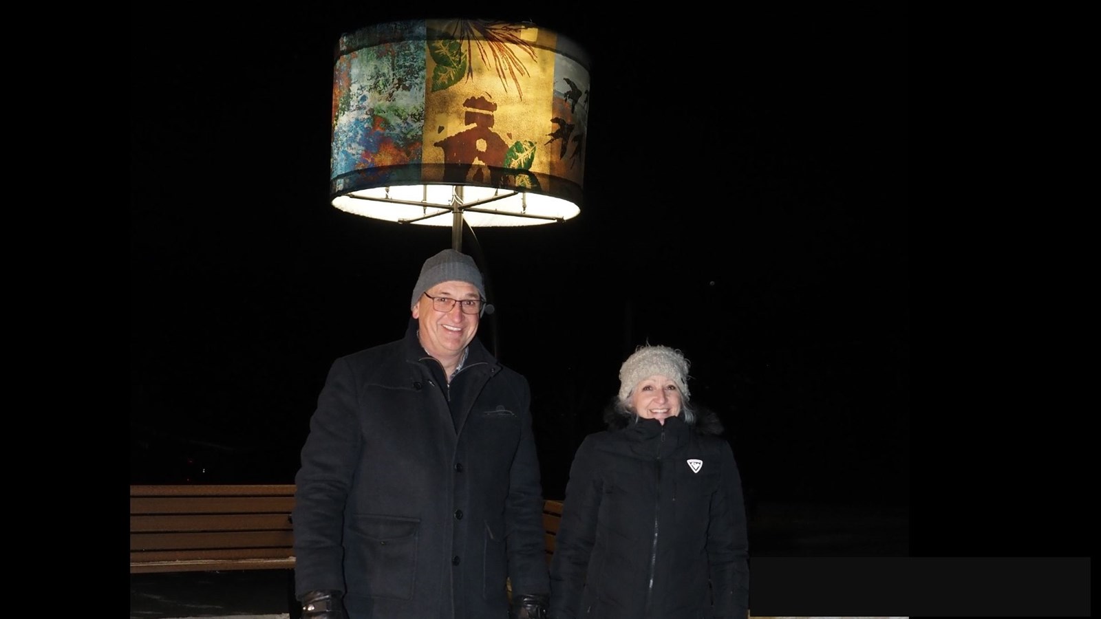 Un lampadaire artistique à Saint-Simon-les-Mines