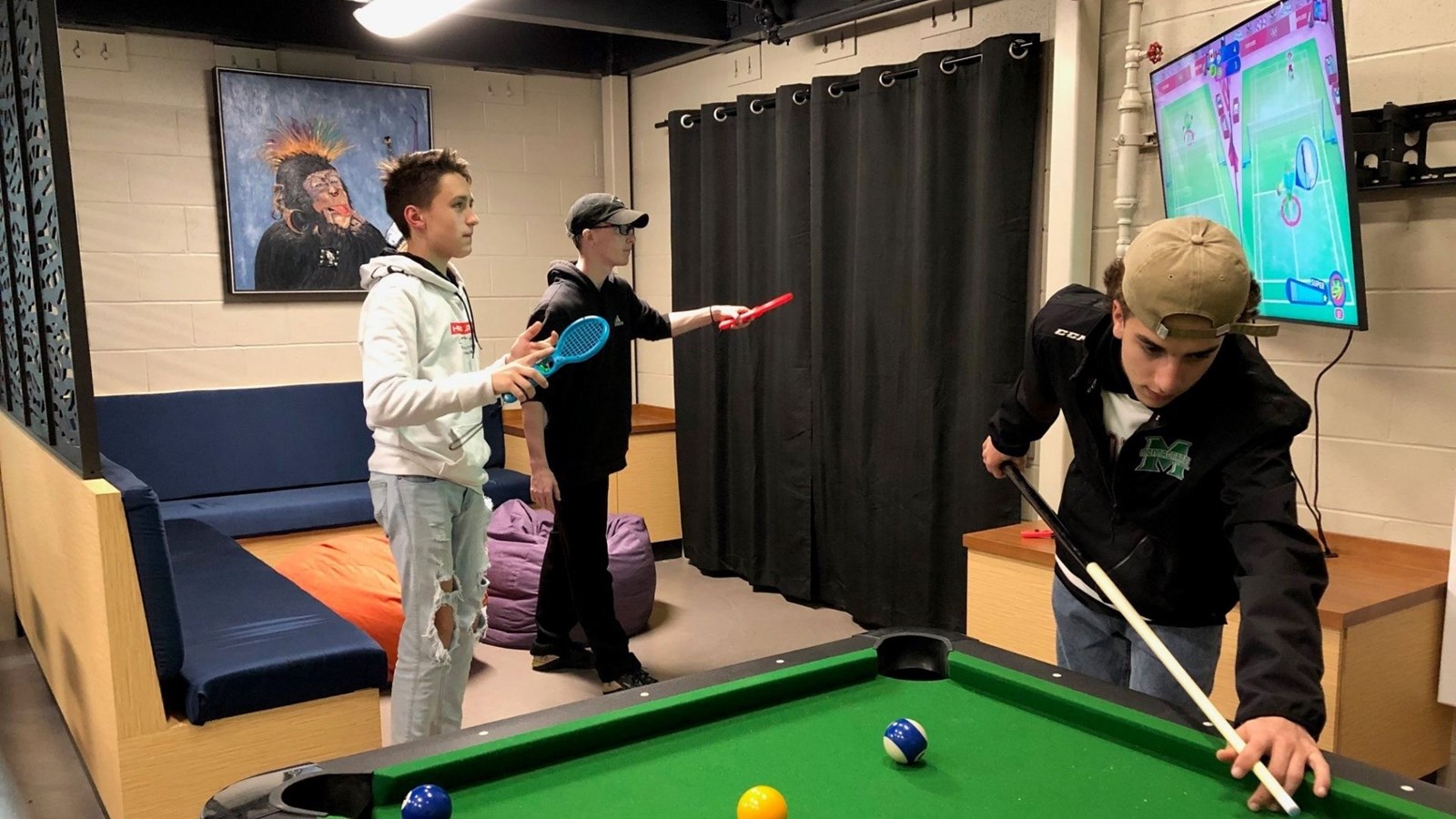 Une zone de divertissement pour les adolescents