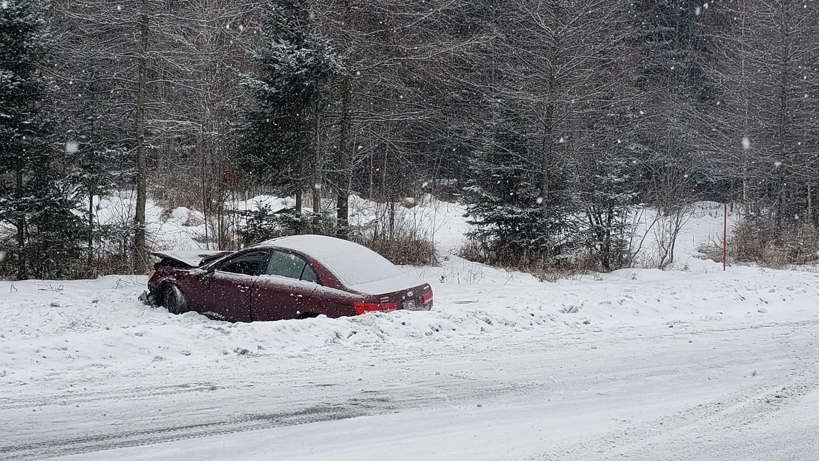 Sortie de route et tonneaux ce matin à Saint-Georges