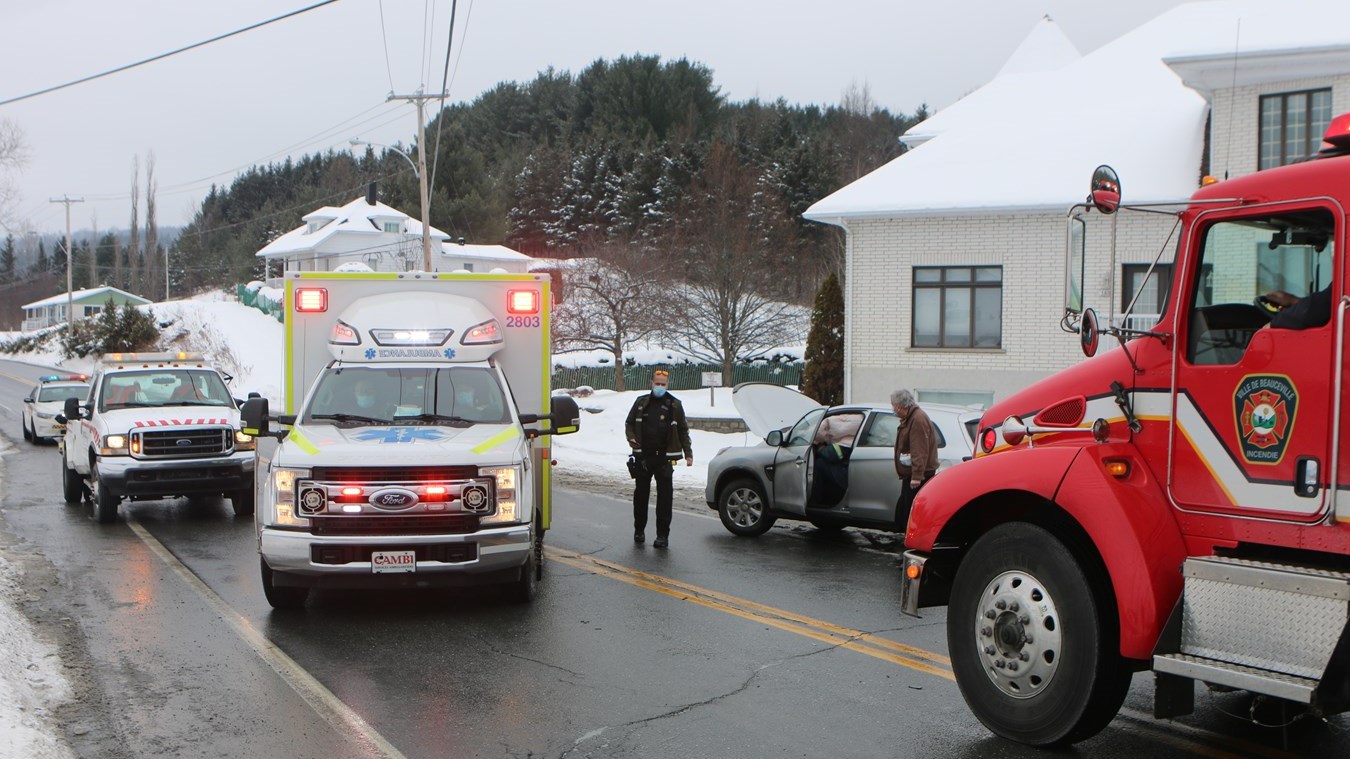 Collision mineure à Beauceville