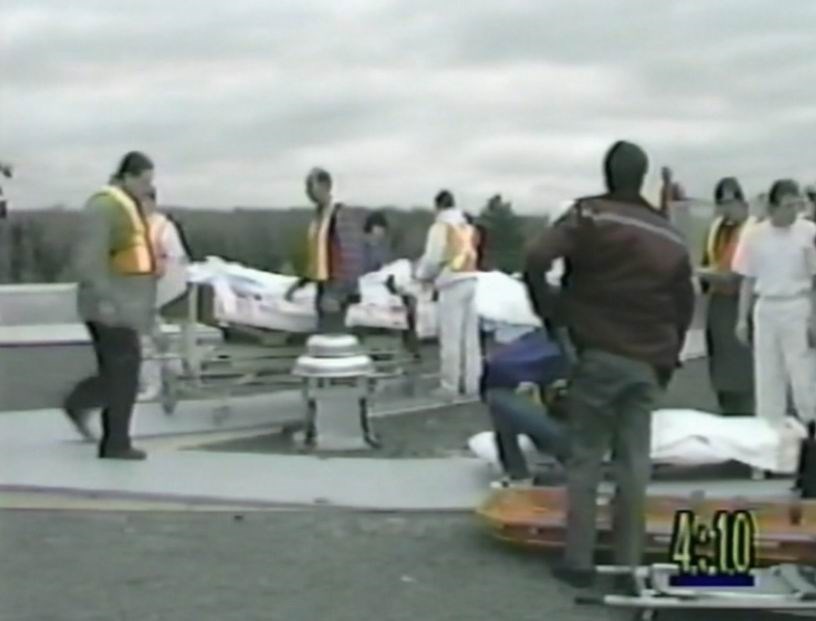 Normand DeLessard présente une pratique d'évacuation du CRHB en 1992