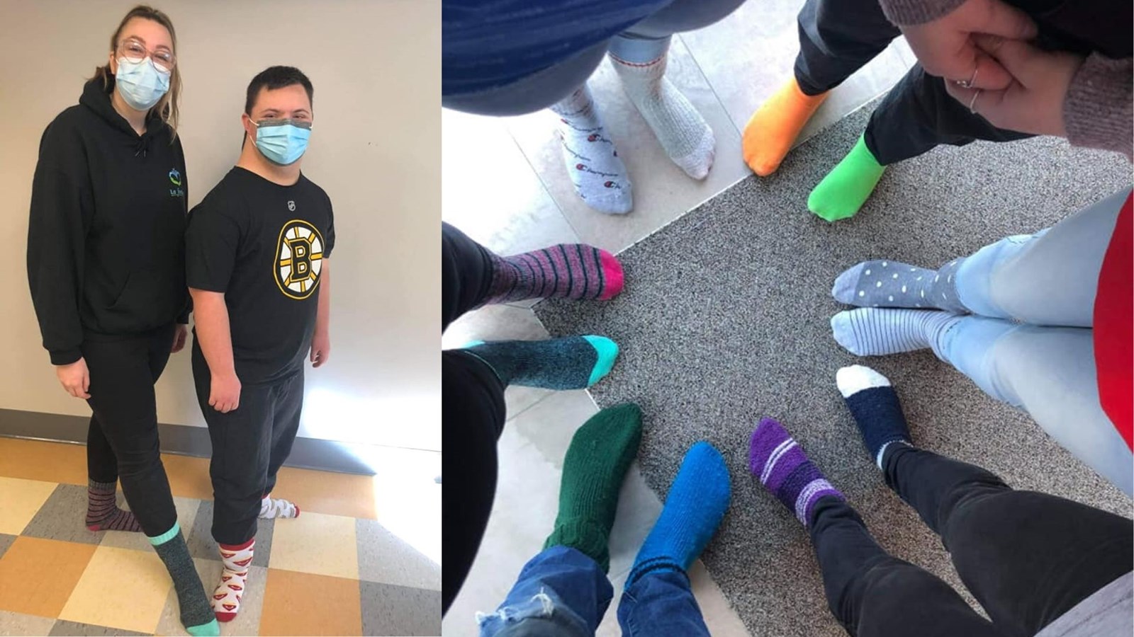 Des chaussettes dépareillées pour la journée mondiale de la Trisomie 21