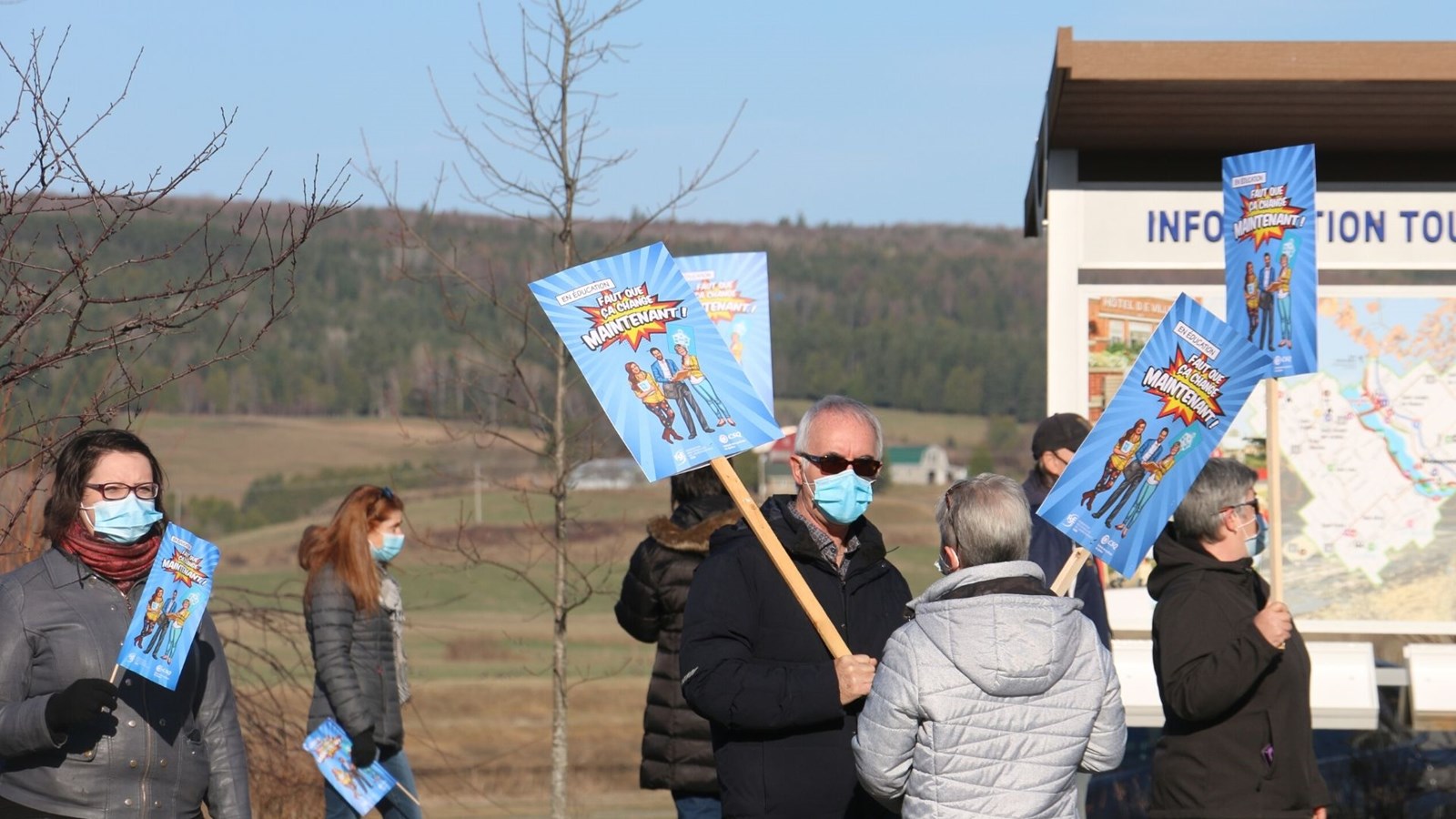 Les enseignants manifestent en Beauce-Etchemin