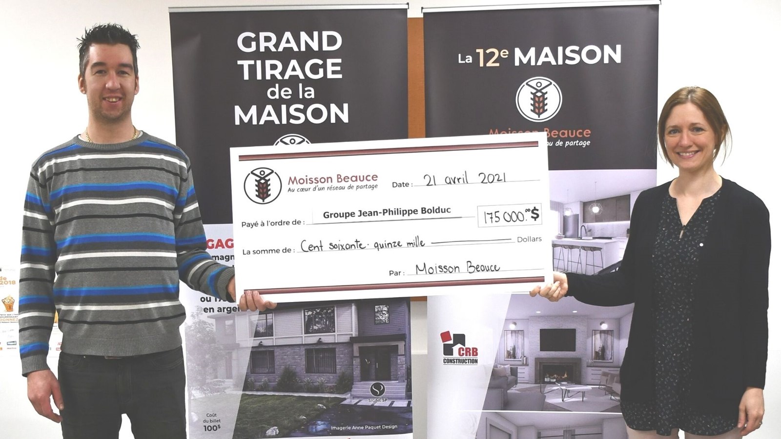 Les gagnants du tirage de la Maison Moisson Beauce se partagent 175 000 $