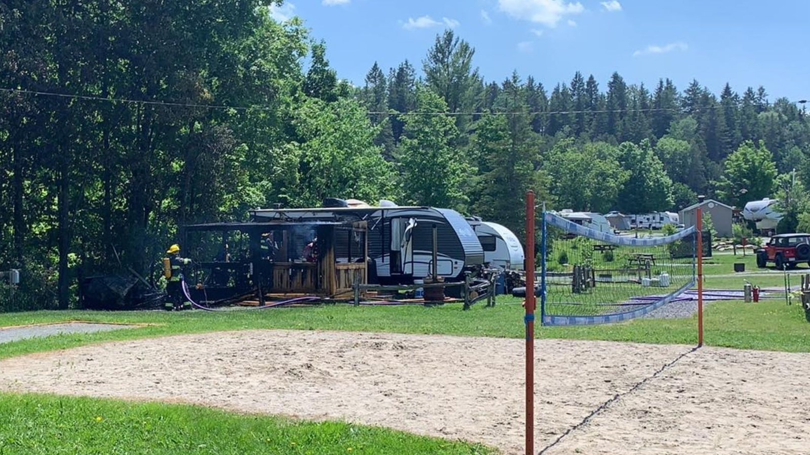 Feu au Camping Saint-Joseph