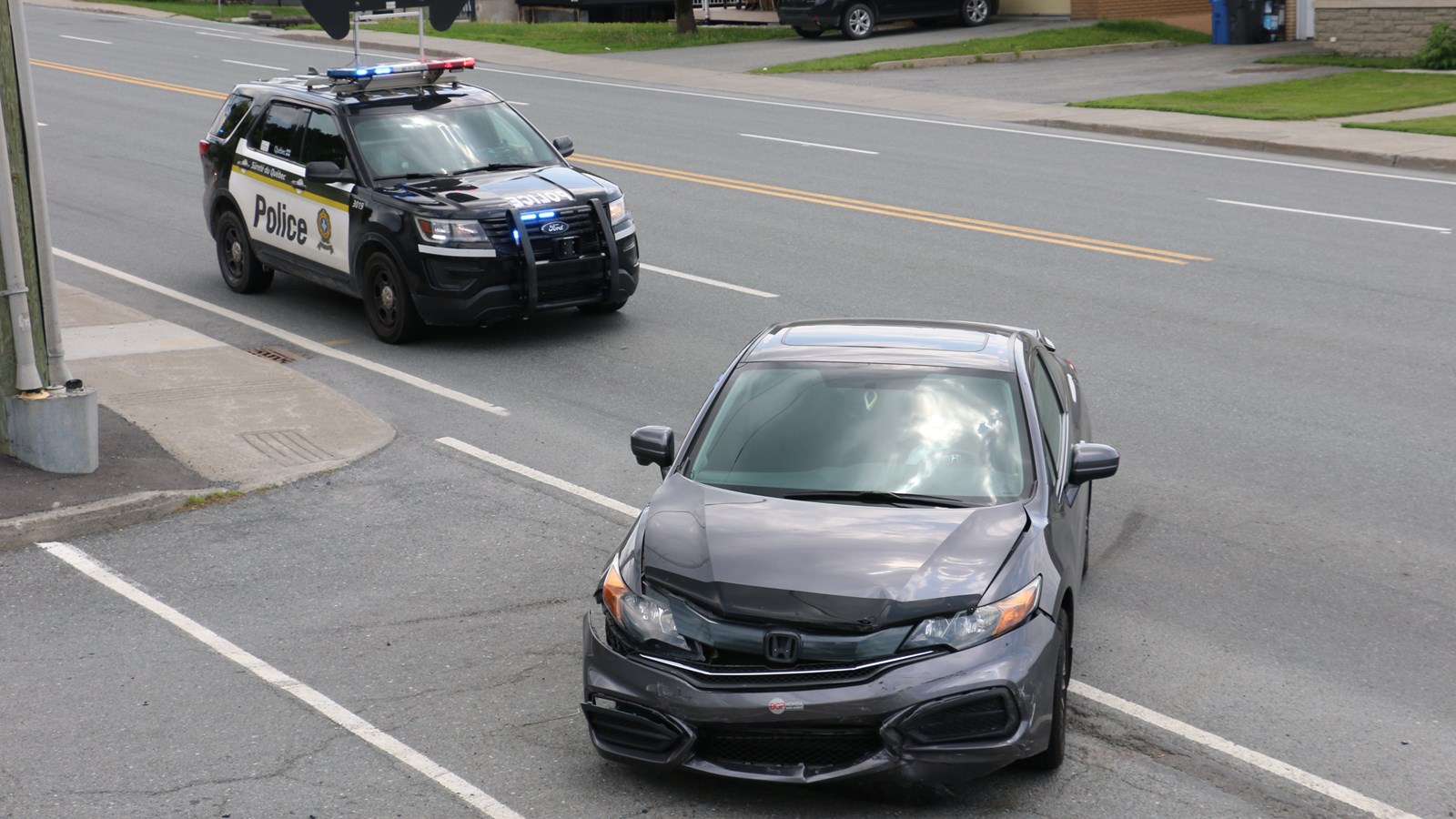 Collision sur le boulevard Lacroix à Saint-Georges
