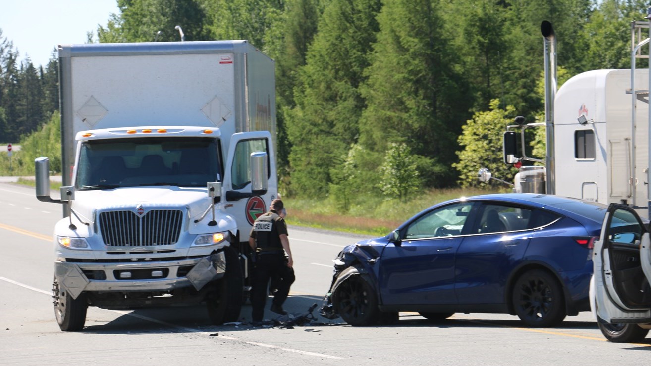 Collision matérielle à Beauceville