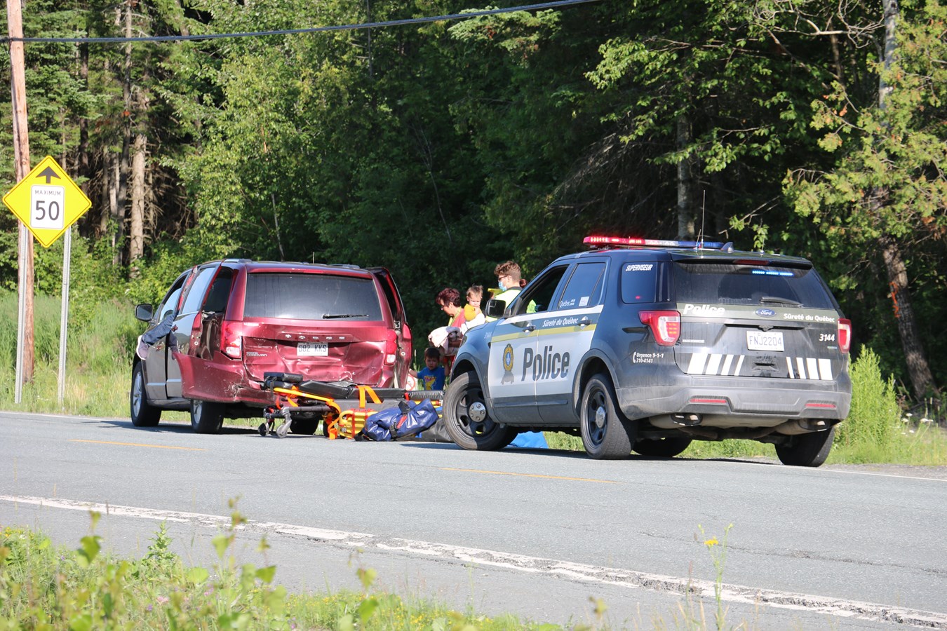 Un accident et une femme retrouvée après sa disparition hier soir en Beauce