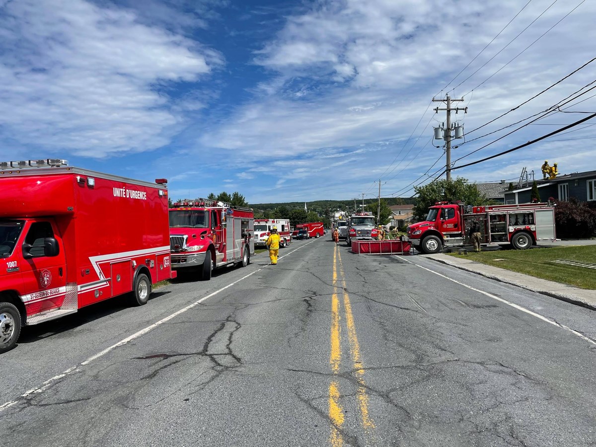 L'avenue du Pont est barrée en raison d'un feu à Saint-Martin