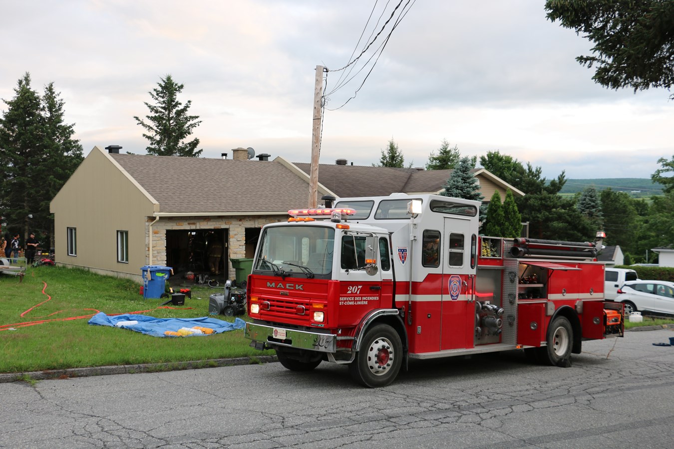 Feu de résidence à Saint-Côme hier soir