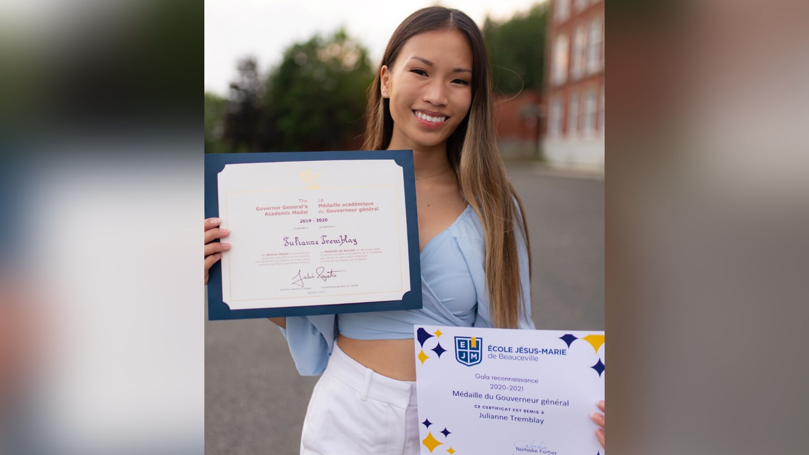 Julianne Tremblay obtient la médaille académique du gouverneur général