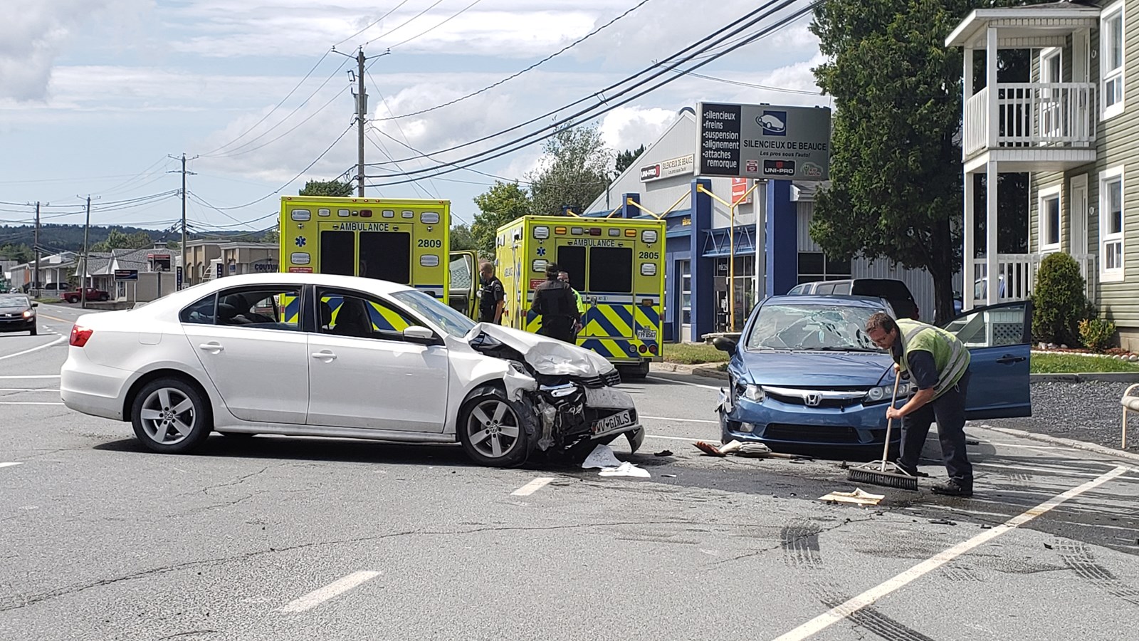 Collision mineure à Saint-Georges