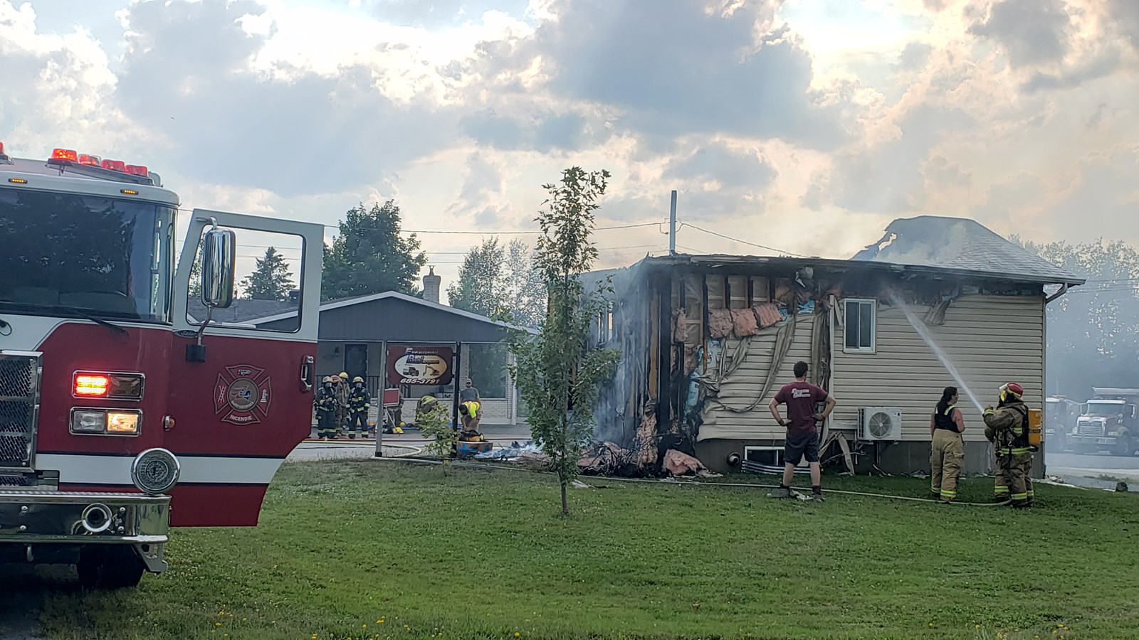 Incendie dans les bureaux d'Excavation Paul Jacques Inc à Saint-Côme-Linière