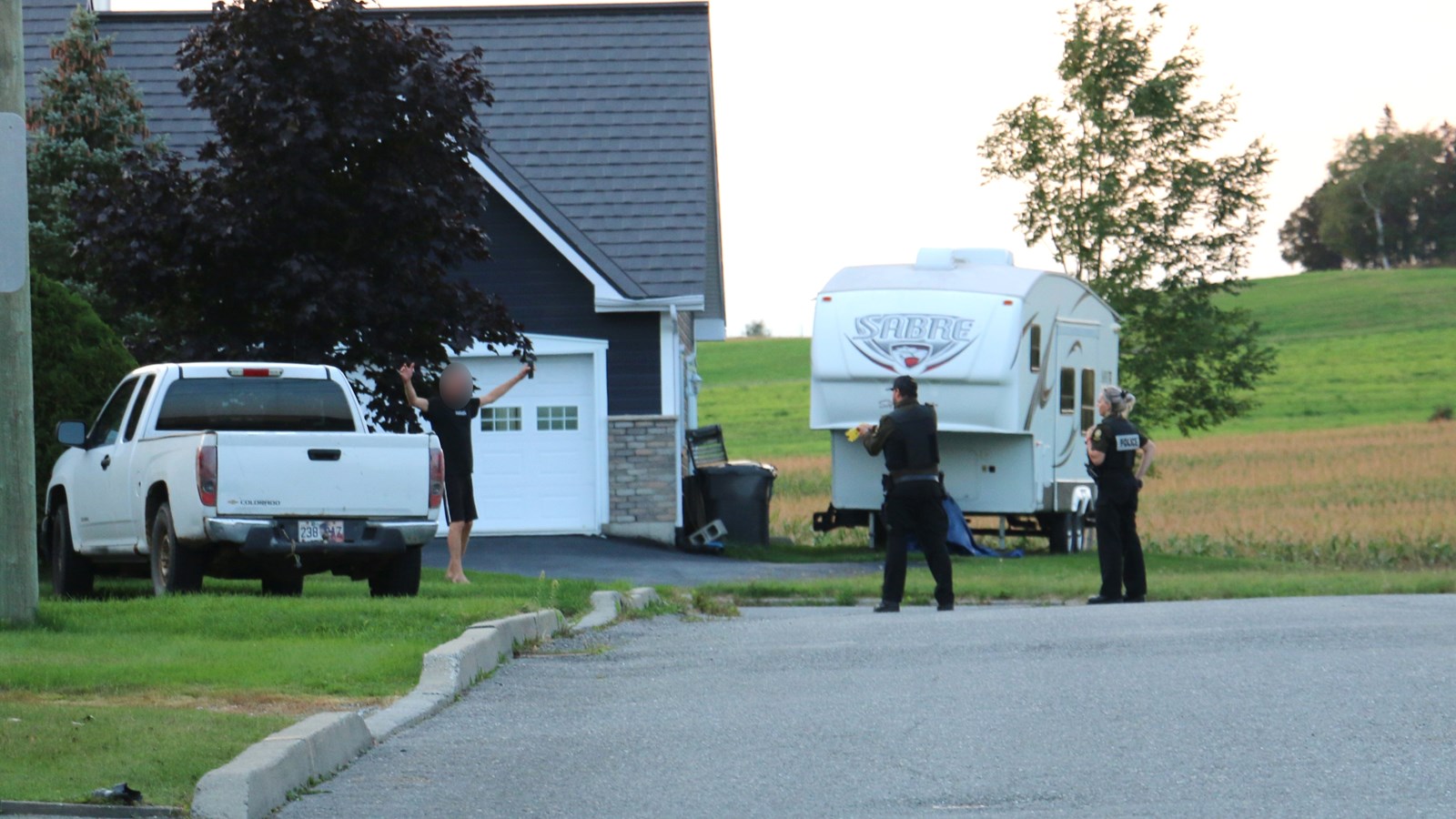 Intervention policière à Saint-Elzéar