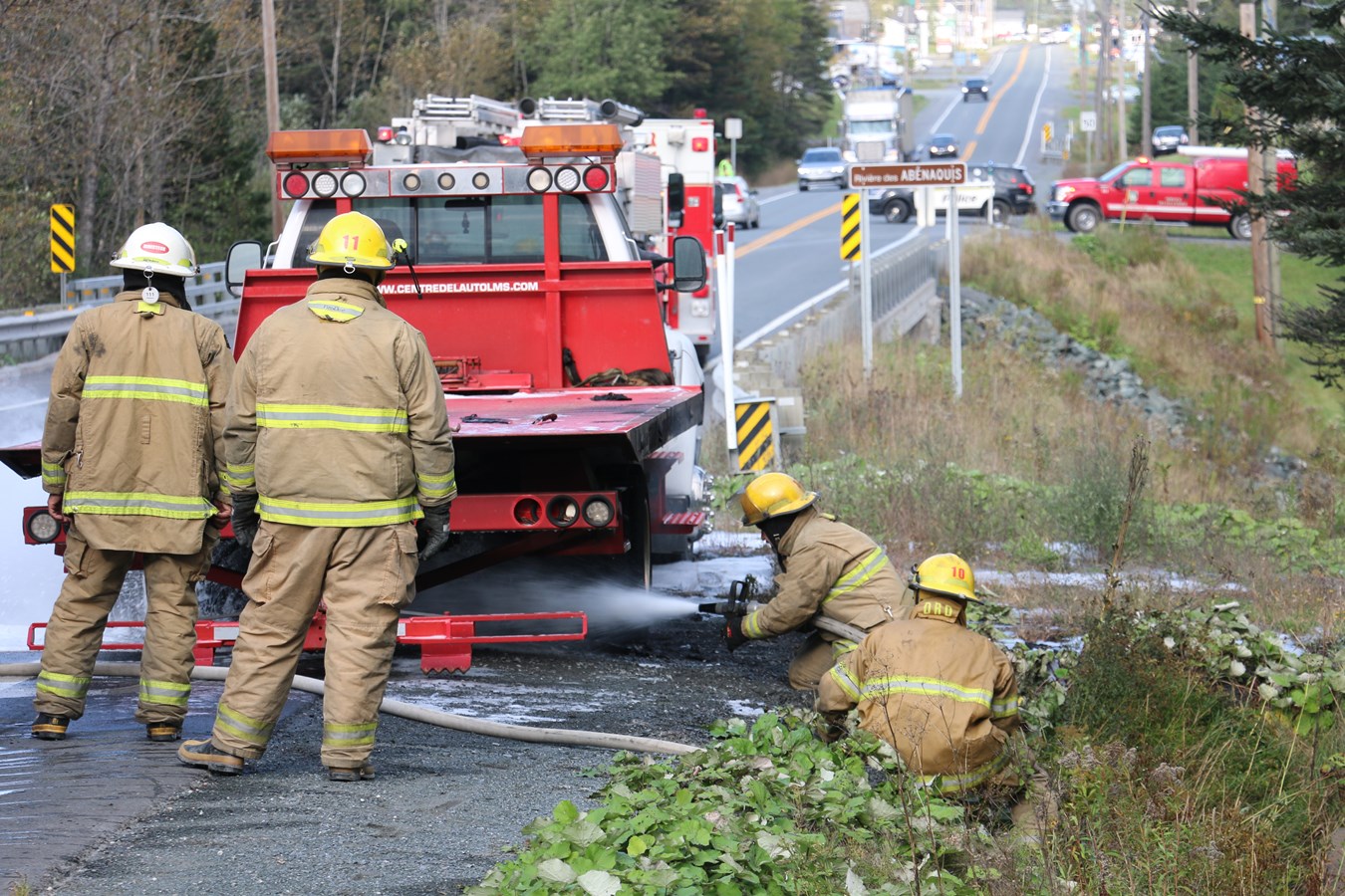 Feu de remorqueuse à Saint-Prosper