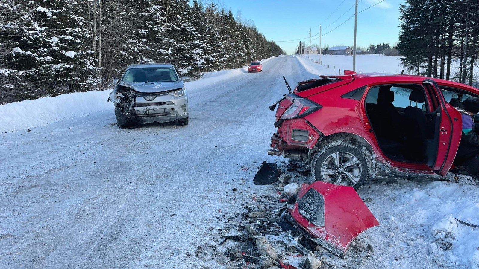 Une collision entre deux véhicules à Saint-Alfred