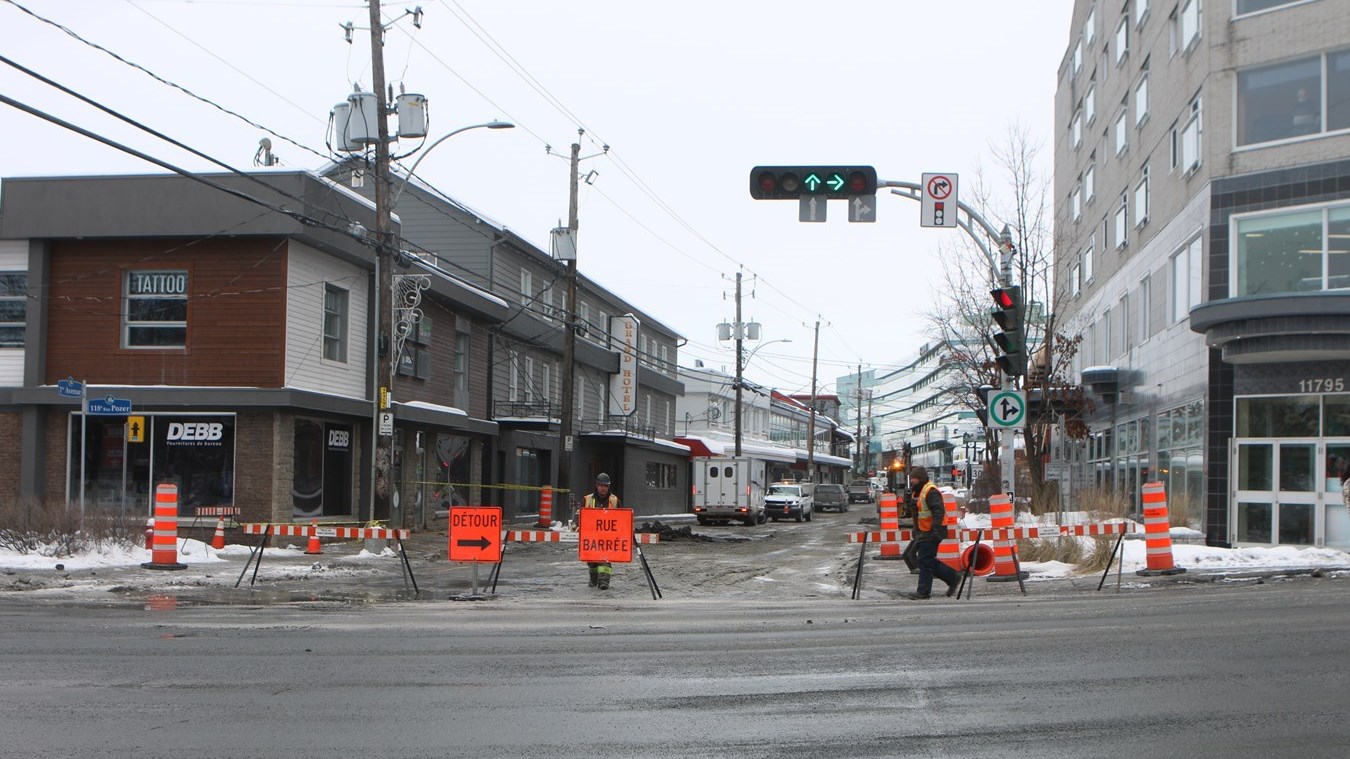 Saint-Georges: un bris d'aqueduc force la fermeture de la 1re avenue
