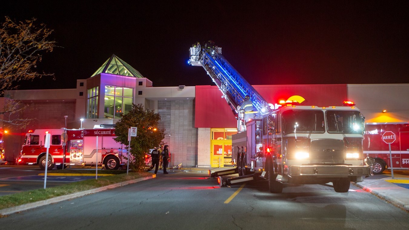 Intervention des pompiers au Carrefour Saint-Georges
