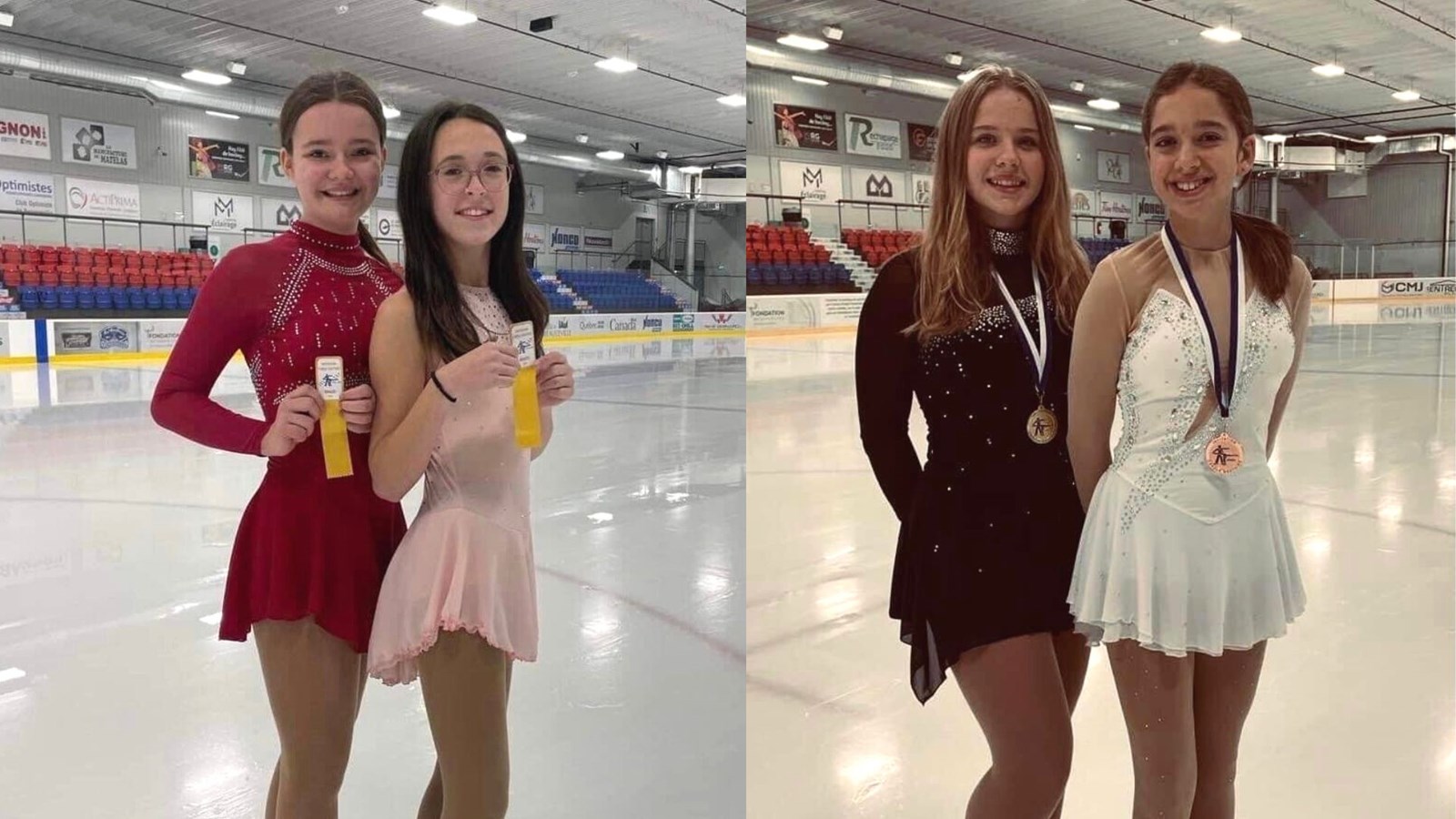 Des patineuses de Beauceville médaillées en compétition