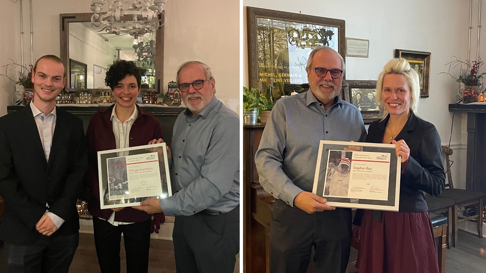 Le Village Aventuria et la Miellerie de Sophie récompensés par Destination Beauce