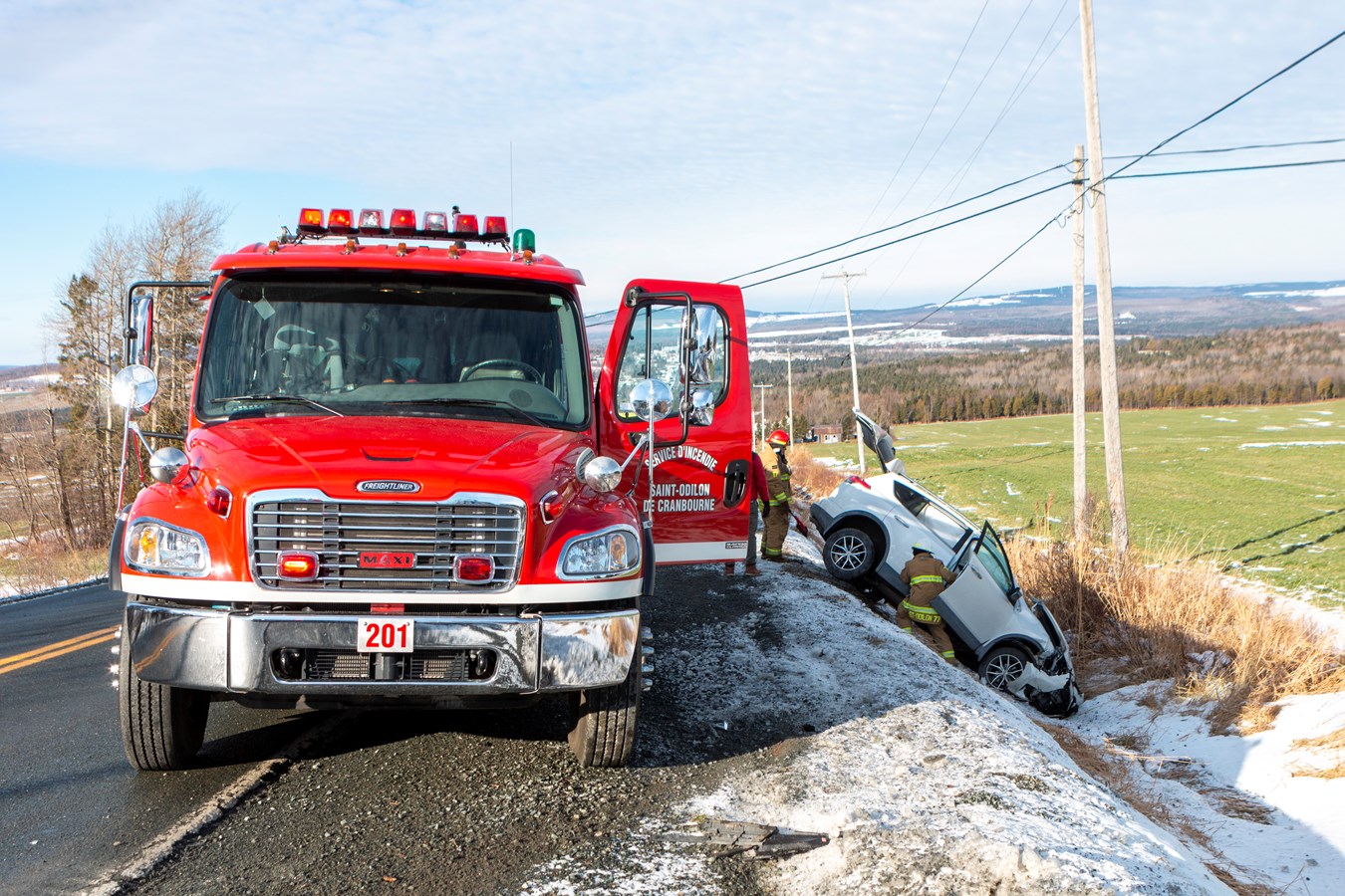 Trois blessés légers dans un accident à Saint-Odilon-de-Cranbourne